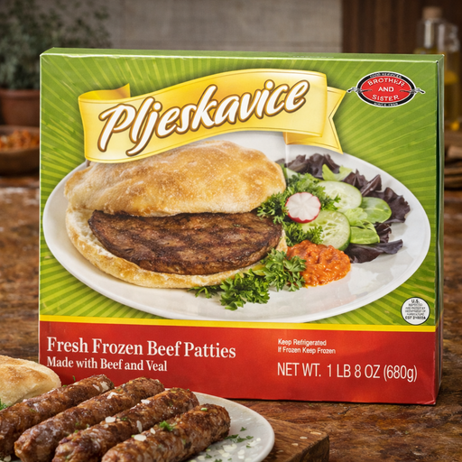 Brother & Sister Pljeskavice Beef & Veal Patties 680g