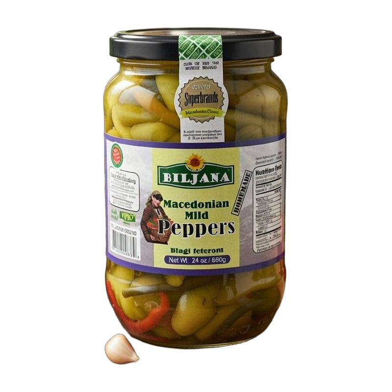 Biljana Mild Feferoni Pickled Peppers 680 g | Hamilton Euromarket