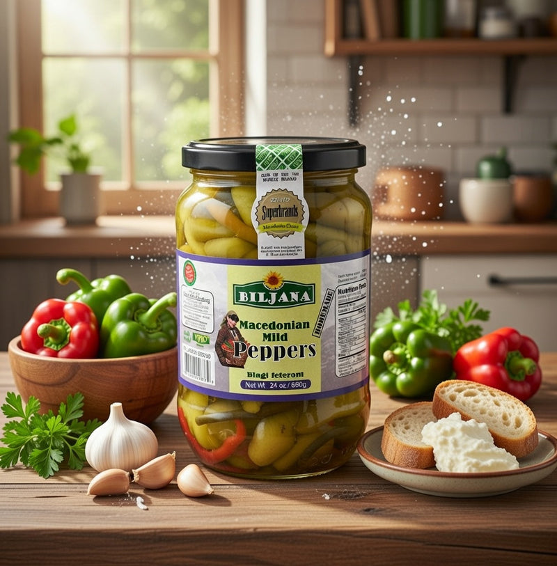 Biljana Mild Feferoni Pickled Peppers 680 g