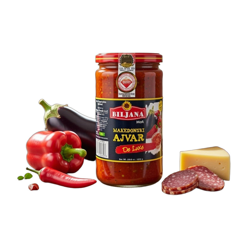 Biljana Ajvar De Luxe Hot Roasted Red Pepper Spread 670 g | Hamilton Euromarket