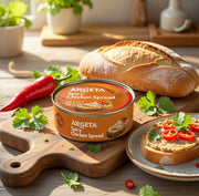 Argeta Spicy Chicken Pate Spread 95 g (3.35 oz) — authentic deli from Bosnia and Herzegovina | Hamilton Euromarket