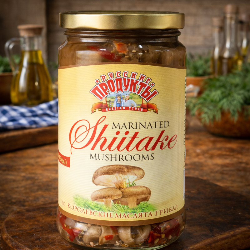 Russian Style Products Russian Style Marinated Shiitake Mushrooms 525 g