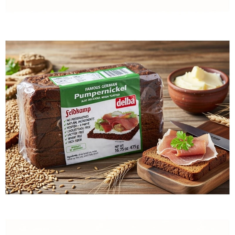 Delba German Pumpernickel Bread 475 g