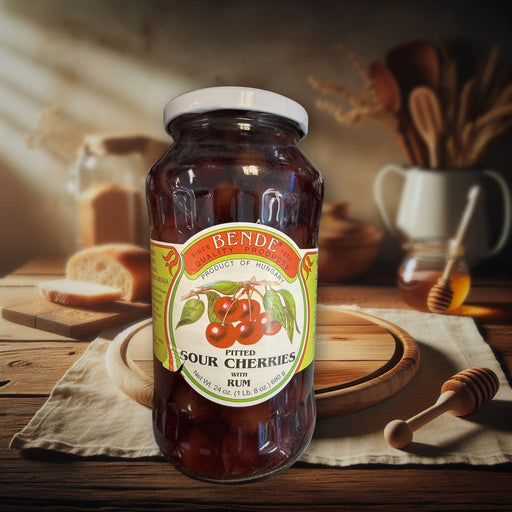 Bende Pitted Sour Cherries With Rum 680 g — authentic pantry from Hungary | Hamilton Euromarket