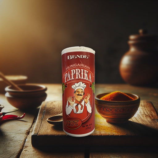 Bende Hungarian Hot Paprika 6 oz — authentic pantry from Hungary | Hamilton Euromarket