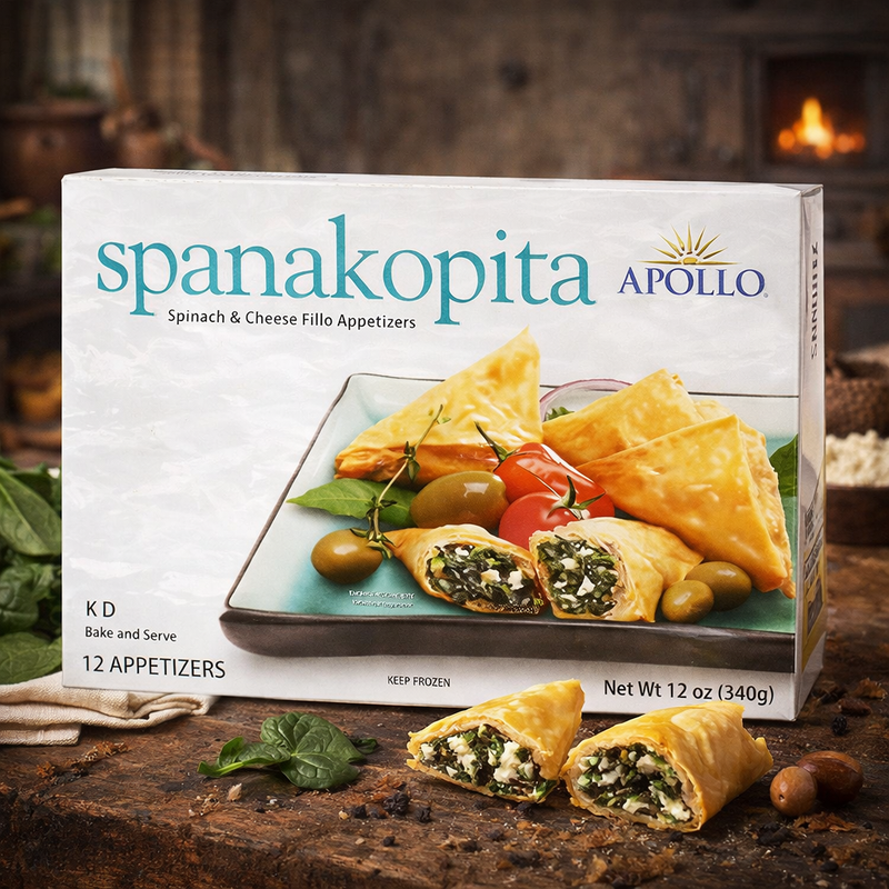Apollo Spanakopita Spinach & Cheese Phyllo Appetizers 340 g
