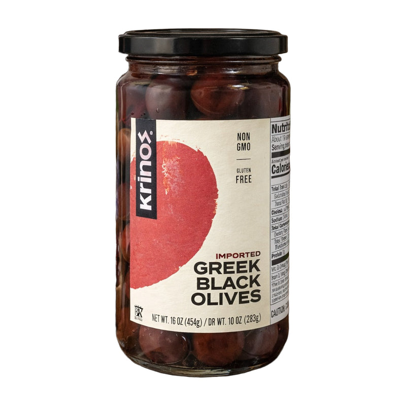 Krinos Imported Greek Black Olives 454 g | Hamilton Euromarket