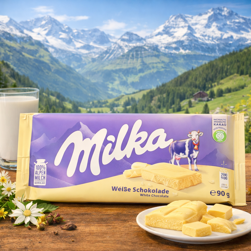 Milka White Chocolate 90 g