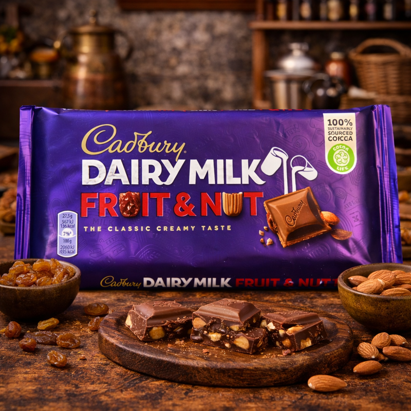 Cadbury Dairy Milk Fruit & Nut Chocolate Bar 110 g