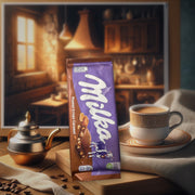 Milka Peanut Crispy Caramel Chocolate Bar 90g — authentic snack from Romania | Hamilton Euromarket