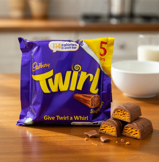 Cadbury Twirl 5 Bars 107.5 g — authentic snack from United Kingdom | Hamilton Euromarket