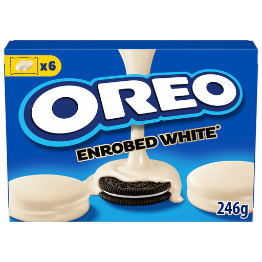 Oreo White Chocolate Covered Sandwich Cookies 246g — UK Cadbury-made enrobed Oreo
