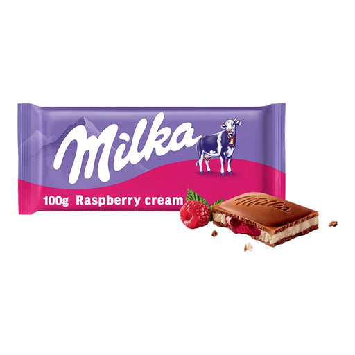 Milka Raspberry Cream 100g (3.5oz) | HE gallery 7622300590062 #3