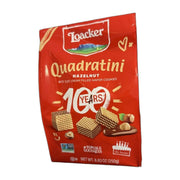 Loacker Quadratini Hazelnut Bite Size Cream Filled Wafer Cookies 250 g | Hamilton Euromarket