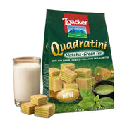 Loacker Quadratini Matcha Green Tea Wafer Cookies 220 g | Hamilton Euromarket