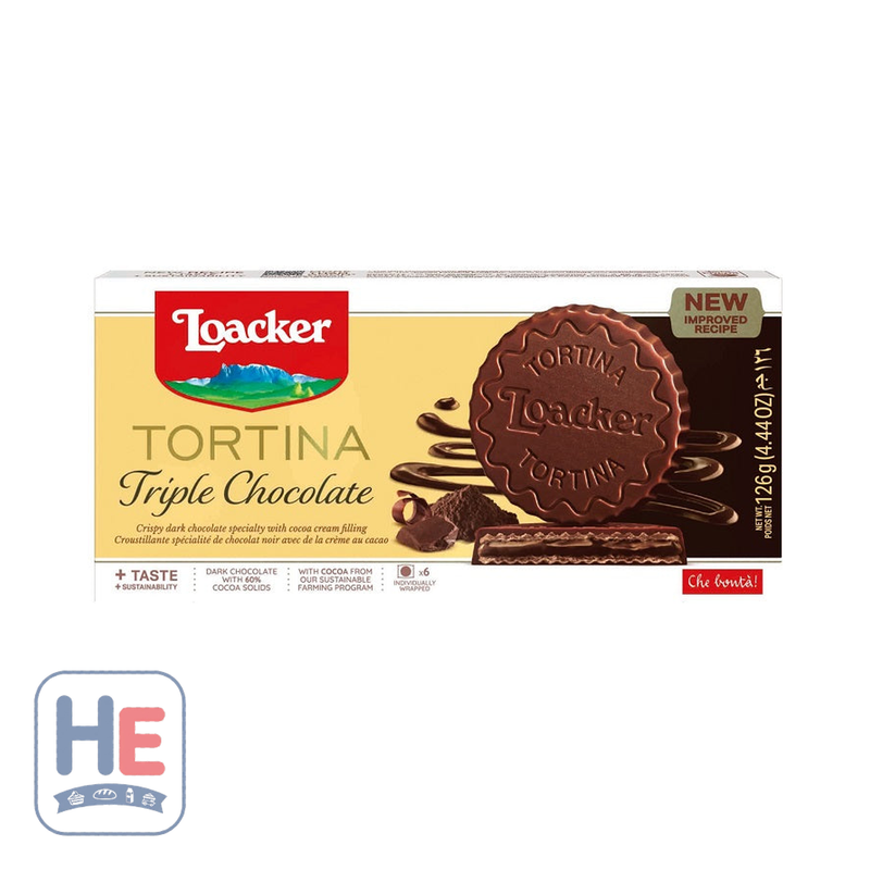 Loacker Tortina Triple Chocolate 126g (4.4oz) | HE hero 76580192152