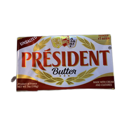 PRESIDENT Unsalted Butter 7oz (198g) | Hamilton Euromarket