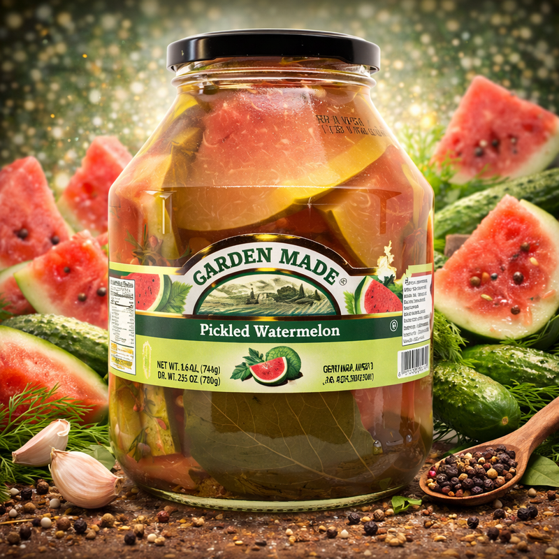 House Of Garden Pickled Watermelon (Drained Weight) 720 g — authentic pantry from Bulgaria | Hamilton Euromarket