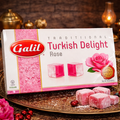 Galil Turkish Delight Rose Lokum 454g — authentic snack from Turkey | Hamilton Euromarket