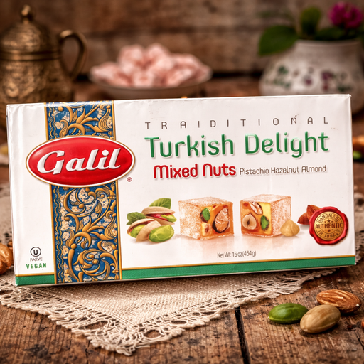 Galil Turkish Delight Mixed Nuts Lokum 454g — authentic snack from Turkey | Hamilton Euromarket