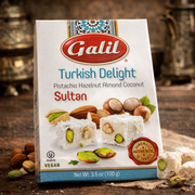 Galil Turkish Delight Sultan (Pistachio Hazelnut Almond Coconut) 100 g — authentic snack from Turkey | Hamilton Euromarket