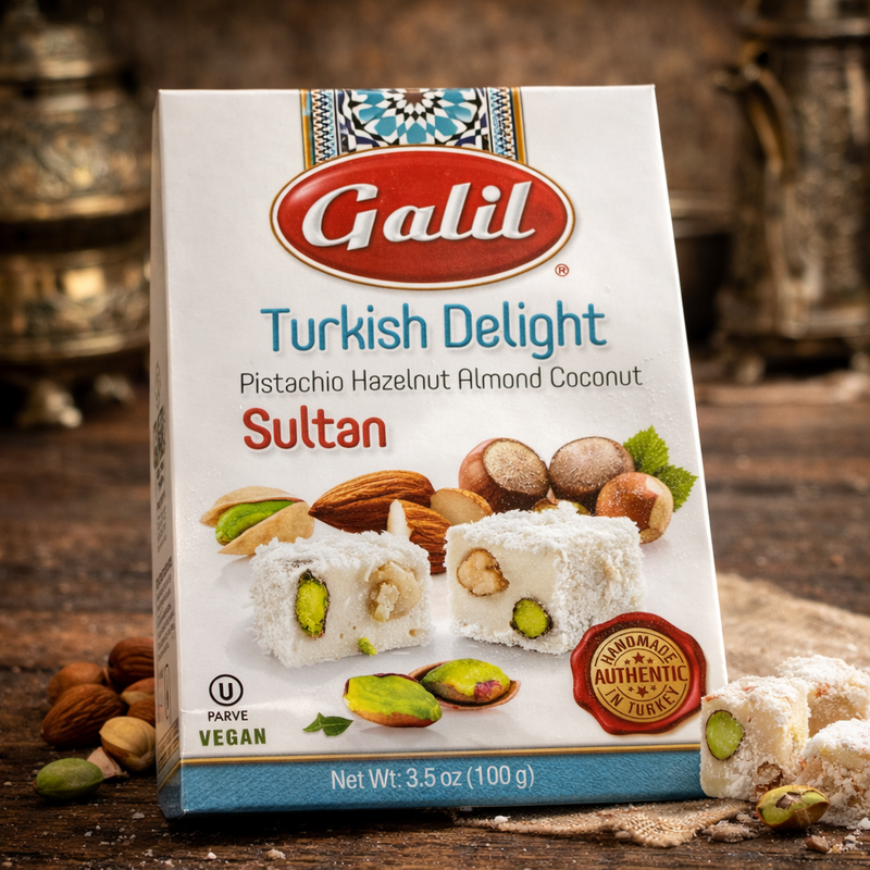 Galil Turkish Delight Sultan (Pistachio Hazelnut Almond Coconut) 100 g