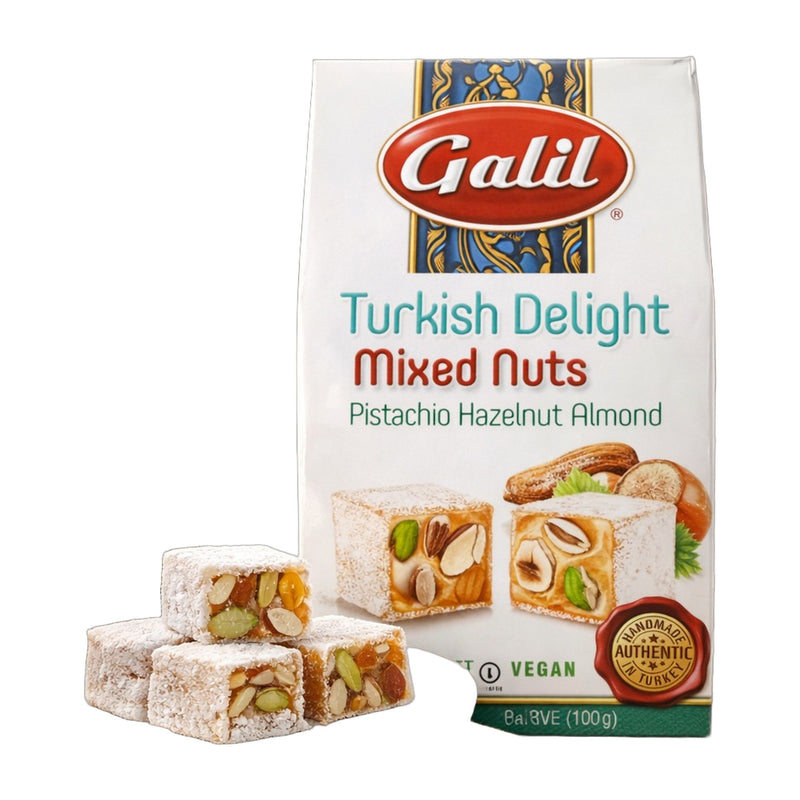 Galil Turkish Delight Mixed Nuts Pistachio Hazelnut Almond 100 g | Hamilton Euromarket