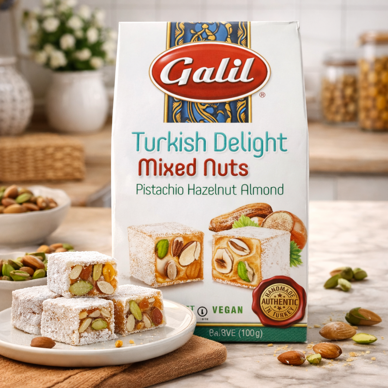 Galil Turkish Delight Mixed Nuts Pistachio Hazelnut Almond 100 g