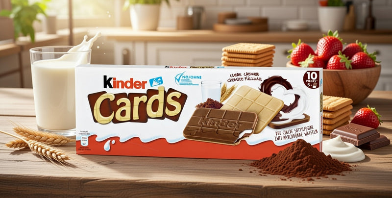 Kinder Cards Crispy Wafer Biscuits with Milk and Cocoa Filling 128 g