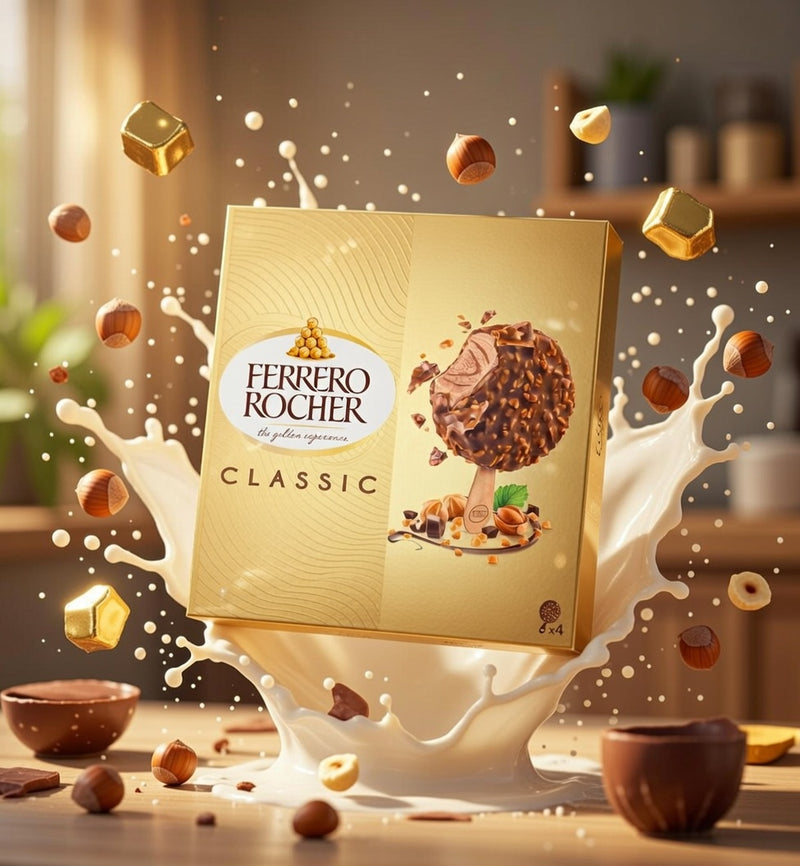 Ferrero Rocher Classic Ice Cream Sticks 4 x 70 ml
