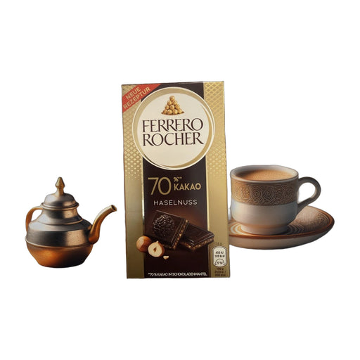 Ferrero Rocher 70% Dark Hazelnut Chocolate Bar 90g | Hamilton Euromarket
