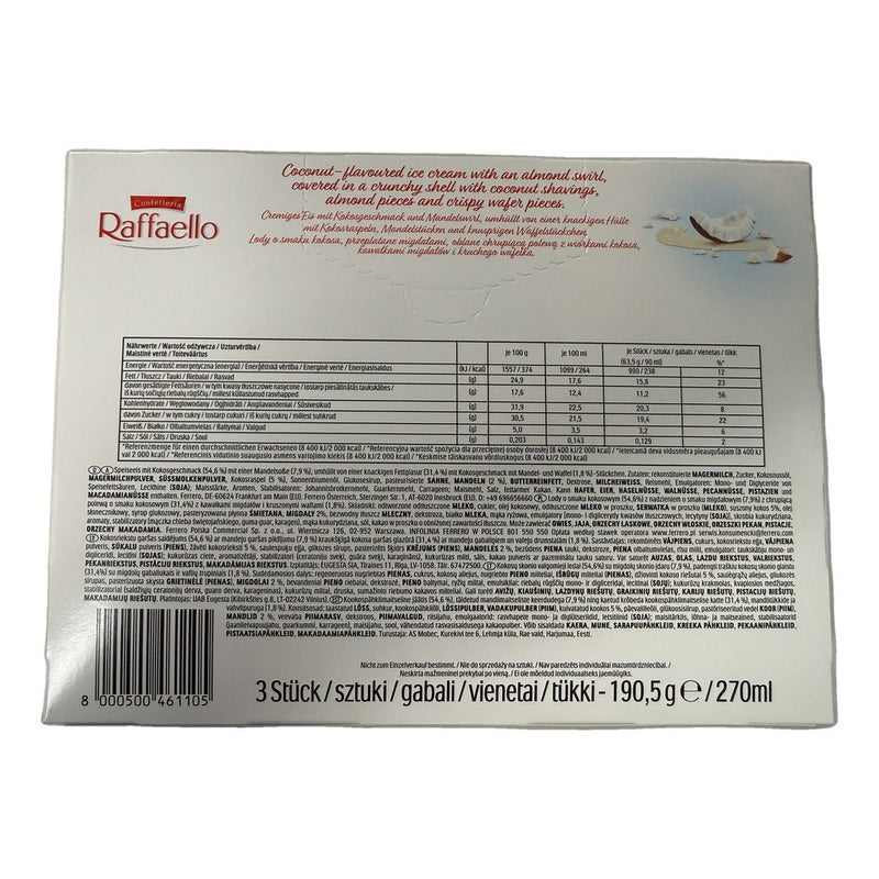 Ferrero Raffaello Ice Cream Stick 3-Pack 3x90ml 3 x 90 ml (270 ml) | HE gallery 8000500461105 #2