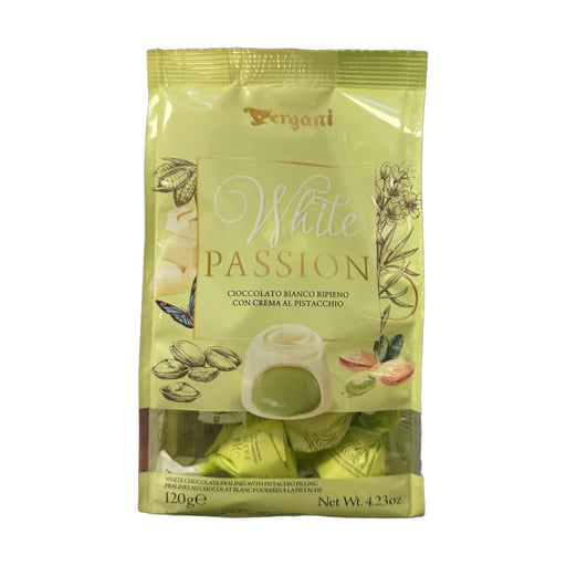Vergani White Passion Pralines Au Chocolat Blanc Fourrees A La Pistache 120 g | Hamilton Euromarket