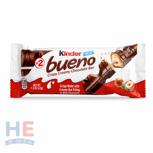 Kinder Bueno Milk Chocolate Hazelnut Wafer Bar 43g | Hamilton Euromarket