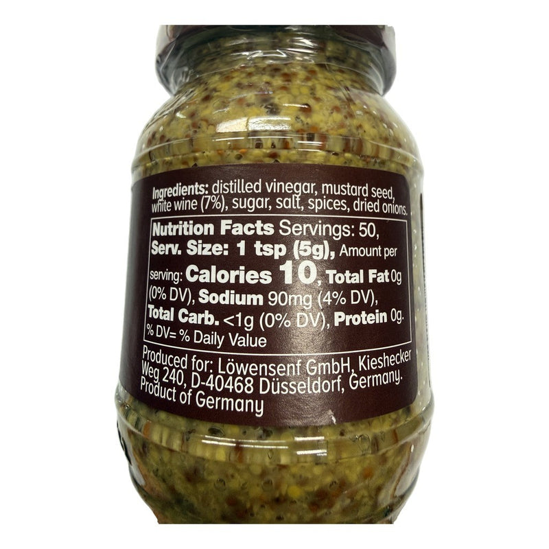 Löwensenf Whole Grain Mustard 250g (8.8oz) | HE gallery 801693018149 #2