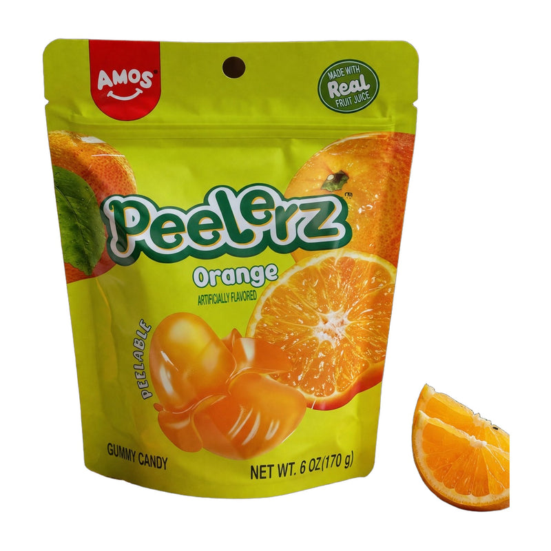 Amos Peelerz Orange Gummy Candy 170 g | Hamilton Euromarket