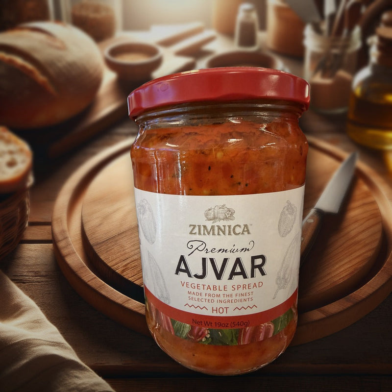 Zimnica Premium Ajvar Vegetable Spread Hot 19oz (540g) — authentic pantry from N Macedonia | Hamilton Euromarket