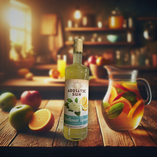 Adriatic Sun Elderflower & Lemon Syrup 1000 g — authentic beverage from United States | Hamilton Euromarket