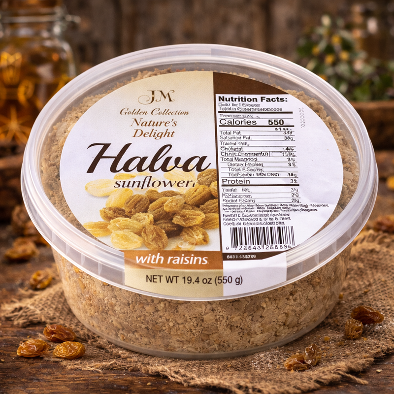 JM Halva Sunflower with Raisins 550 g