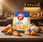 7 Days Days Mini Croissants with Vanilla Filling 185 g — authentic snack from Greece | Hamilton Euromarket