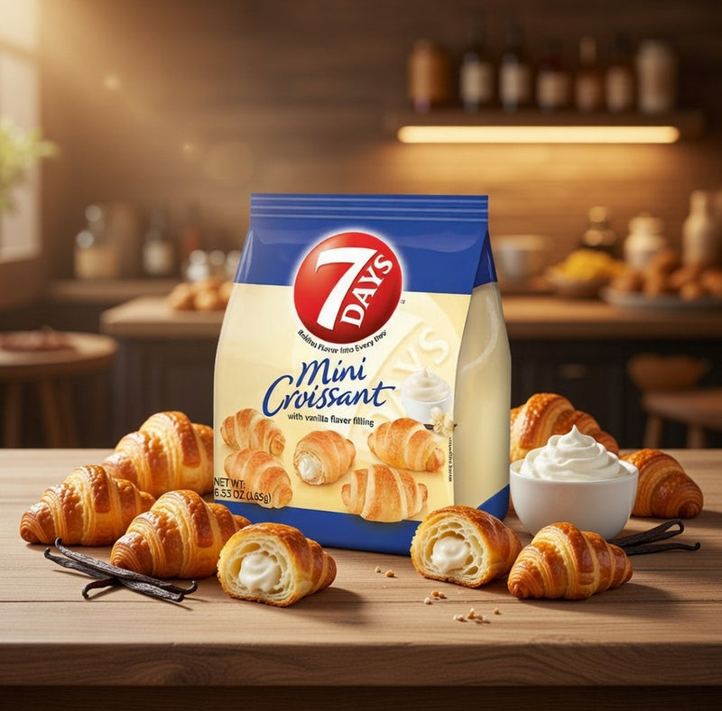 7 Days Days Mini Croissants with Vanilla Filling 185 g