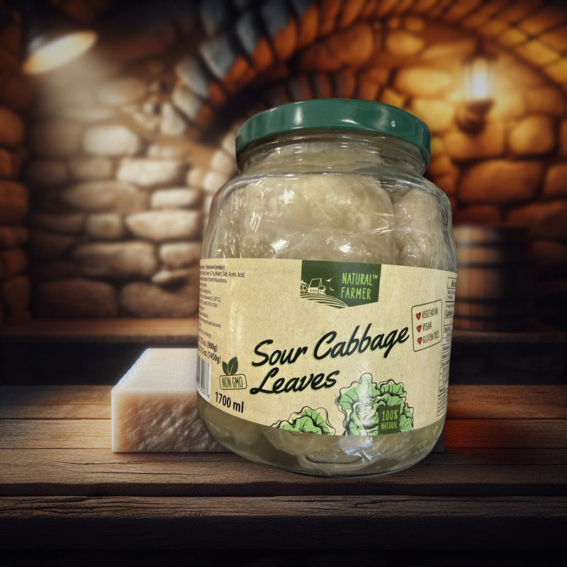 Natural Farmer Sour Cabbage Leaves 1700ml — authentic pantry from Republic of North Macedonia | Hamilton Euromarket