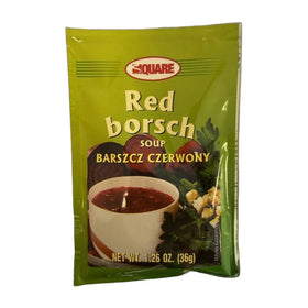 Square Red Borsch Soup Mix, Polish Instant 36g (1.3oz)