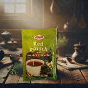 Square Red Borsch Soup 1.26 oz (36g) — authentic beverage from Poland | Hamilton Euromarket