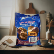 Krakus Plum Gingerbread with fruit filling in chocolate 160g — authentic snack from Poland | Hamilton Euromarket