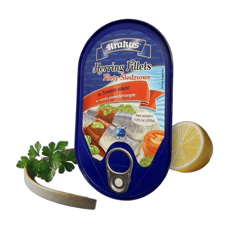 Krakus Herring Fillets In Tomato Sauce 7.05 oz (200g) 200 g | Hamilton Euromarket