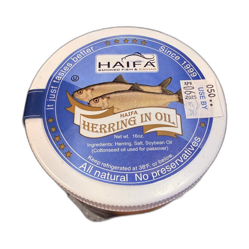Haifa Smoked Fish & Caviar Herring in Oil 16oz | Hamilton Euromarket