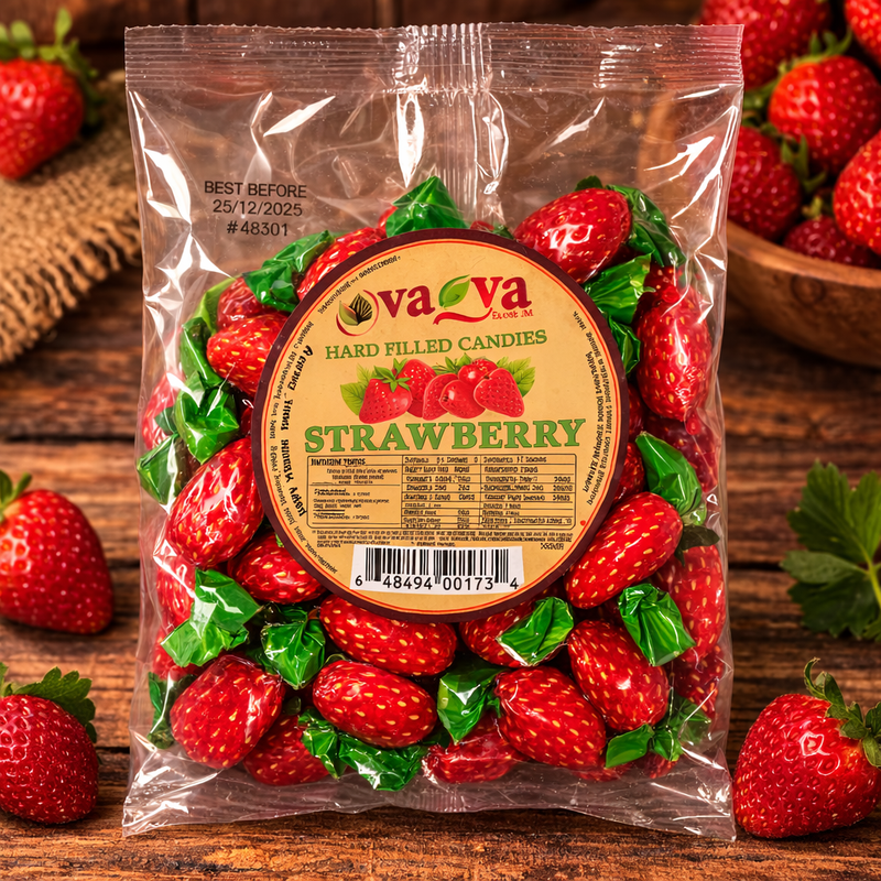 Va Va Hard Filled Candies Strawberry 200 g