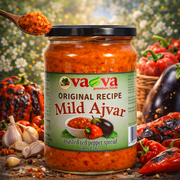 Va-Va Homemade Mild Ajvar Roasted Red Pepper Spread 680 g (24 oz) — authentic pantry from North Macedonia | Hamilton Euromark