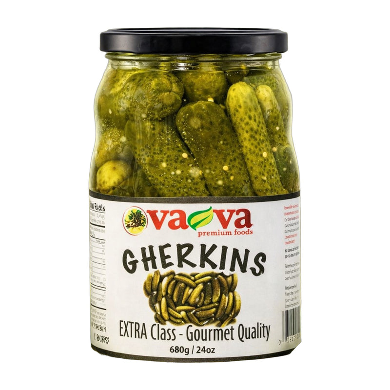Va-Va Extra Class Baby Gherkins 680 g | Hamilton Euromarket